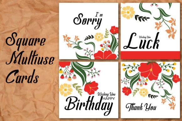 Download Multiuse Floral Greeting Cards - Multiuse Collection