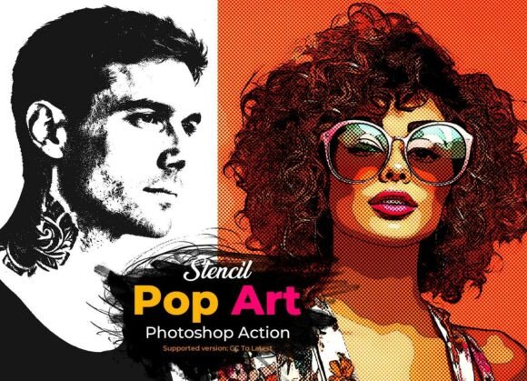 Download Stencil Pop Art Photoshop Action - Premium Resources