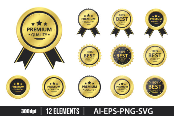 Download Premium Quality Golden Emblem Clipart - Quality Collection