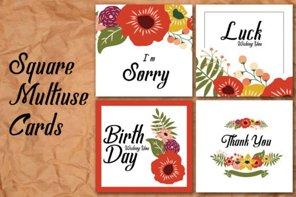 Download Multiuse Greeting Cards Template - Multiuse Collection
